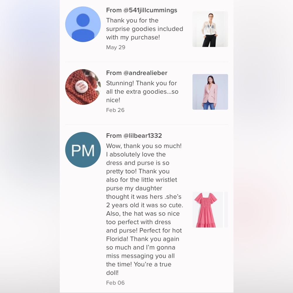 @SMULTRON SAMPLE OF LOVE NOTES from my Shoppers 😊💕